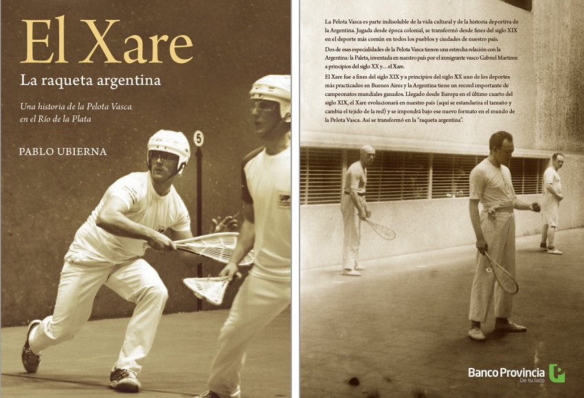 Tapa y contratapa de “El Xare. La raqueta argentina” 