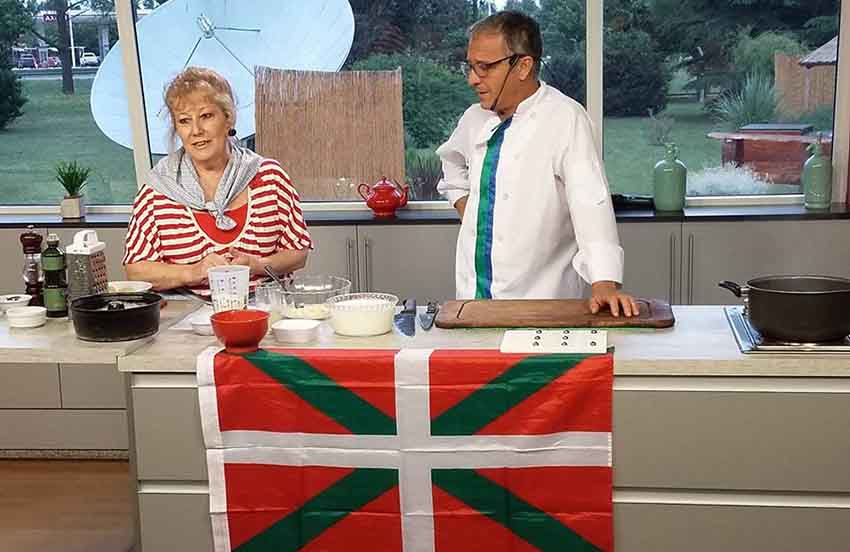 Marita Echave during her appearance on the TV show “My Way” on Channel 13 in Rio Cuarto in the province of Cordoba