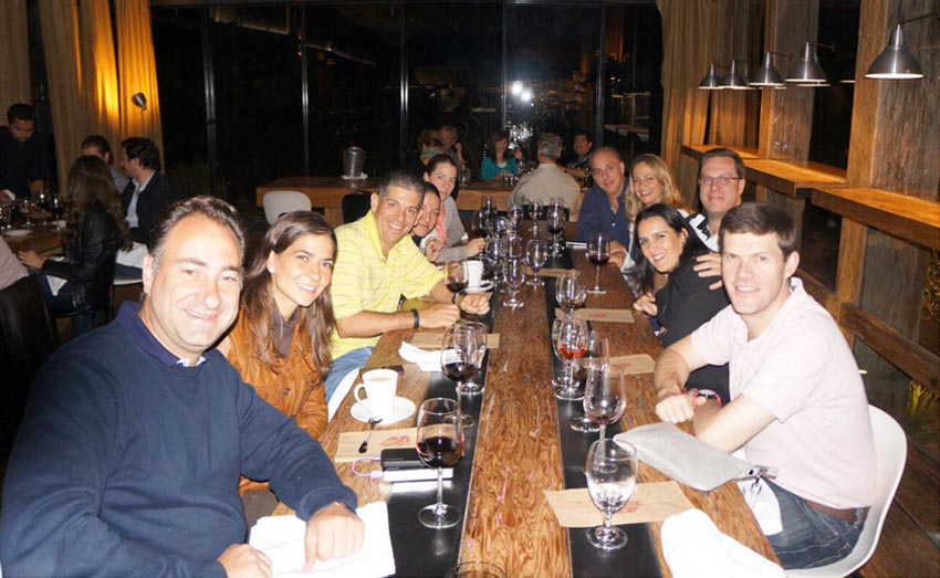 Members of the Mikeldi group on a trip to the Valle de Guadalupe wine country 