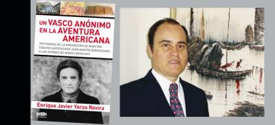 Cover of the work that will be presented this afternoon in Montevideo and its author Enrique Yarza Rovira (photoEuskalKultura.com) 