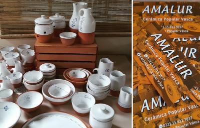 Some of the productions of “Amalur,” Basque pottery made in Argentina