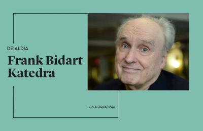 Etxepare Institutuak & CSUBeko Institute for Basque Studies-ek sortutako Katedrak Frank Bidart poeta euskal-kaliforniarraren izena dauka