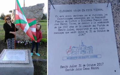 Representatives from Euskal Juarez at the city’s 150th anniversary