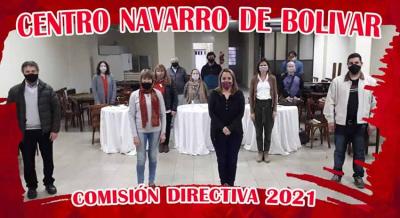 New board of directors at the Centro Navarro in Bolivar with new president, Mariana Sardon in front