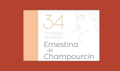 Afiche de la 34° edición del Certamen de Poesía 'Ernestina de Champourcín' para obras en euskera o en castellano