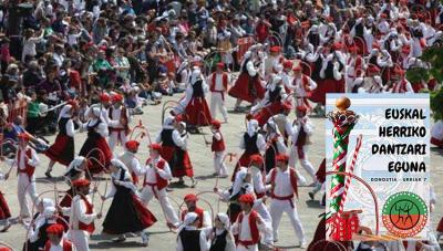 La fiesta nacional anual de los dantzaris vascos será en este sábado en Donostia, con participación de cinco grupos de la Diáspora