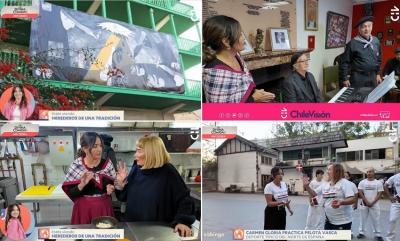 Estampas de Euzko Etxea de Santiago en el programa Sabingo, "Herederos de una tradición", de Chilevisión, con Carmen Gloria Bresky