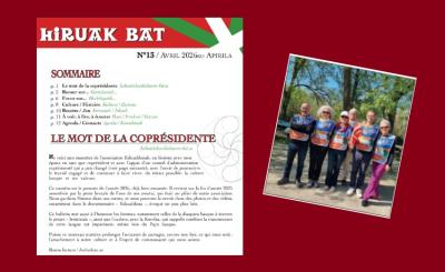 Frantzia hego-ekialdeko EEek 'Hiruak Bat' buletinaren 13. zenbakia kaleratu dute; Montpellierreko EEko batzorde berriko kideak Korrikan