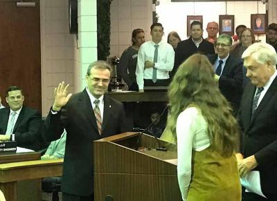 Navarro in the Diaspora Javier “John” Dutrey took office as the new mayor of Montclair, California (photo Curt Hagman)