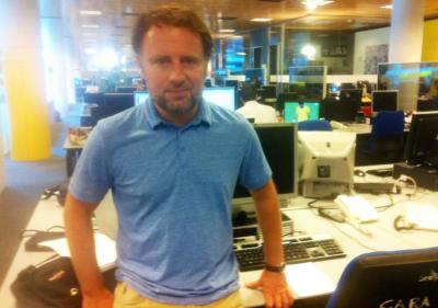 Basque Jose Larraza has been living in Madrid for 19 years. He works as a reporter in Canal Plus TV (photo EuskalKultura.com)