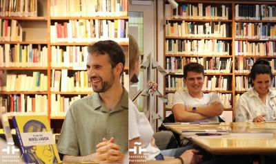 Prime encuentro del Club de Lectura de la Euskal Etxea de Munich en el Instituto Cervantes (foto Instagram del Instituto Cervantes)