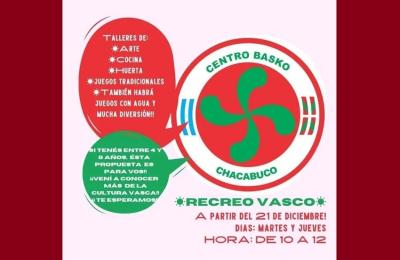 El 'Recreo Vasco' de Chacabuco arranca el martes 21 de diciembre