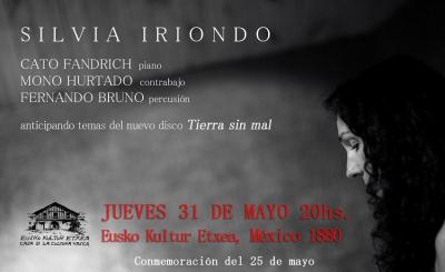 Invitation to Silvia Iriondo’s concert at Eusketxe