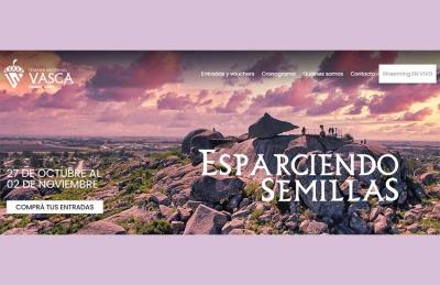 Página de inicio de la web oficial de la Semana Nacional Vasca 2025 que se celebrará en Tandil, desde el 27 de octubre al 2 de noviembre