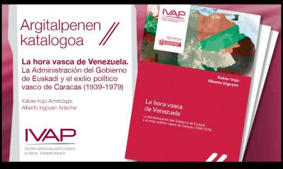 Cover of the book La hora vasca de Venezuela...on the Basques presence in Venezuela by Xabier Irujo Ametzaga and Alberto Irigoyen