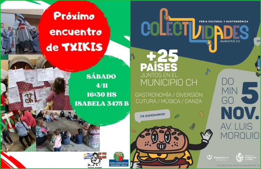 Haize Hegoa organiza este sábado 4 de noviembre el último Encuentro de Txikis del año, y el domingo 5 participará en la feria cultural y gastronómica de las Colectividades del Municipio CH de Montevideo