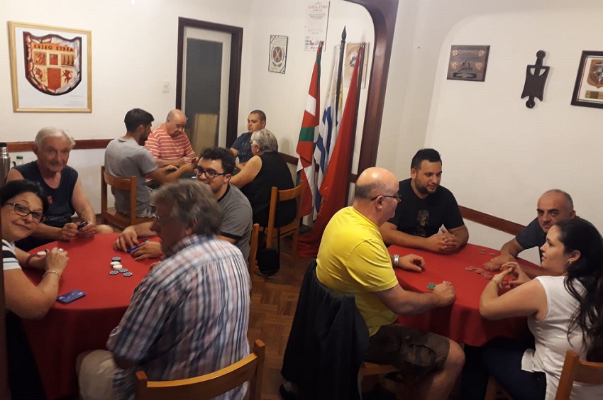 Playing Mus at the Euskaro Basque Club in Montevideo