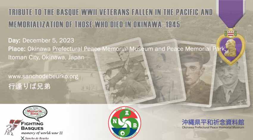 Este martes 5 de diciembre se llevará cabo el primer tributo a los vascos caídos en la Batalla de Okinawa en la SGM