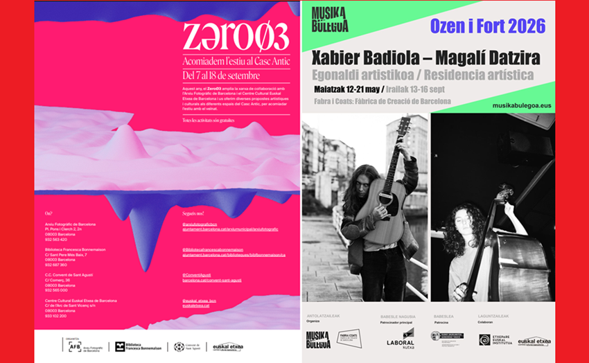 Bartzelonako Euskal Etxeak ZeroØ3 eta  Vic-eko 38. Mercat de Música Viva jaialdietara gonbidatzen du