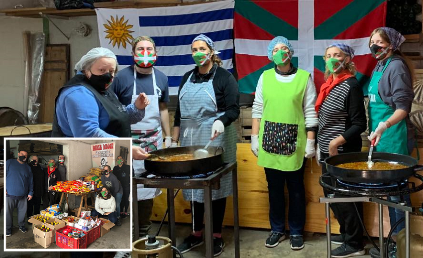 Haize Hegoa prepared paella on Saturday, May 23rd in solidarity