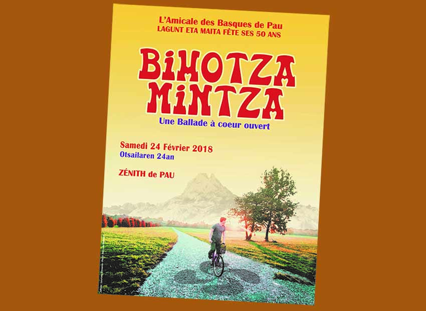 Poster for the musical Bihotza Mintza