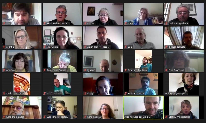 1st virtual meeting of Basque clubs and federations in Central and South America