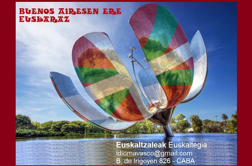 Afiche de promoción de las clase de euskera de Euskaltzaleak 