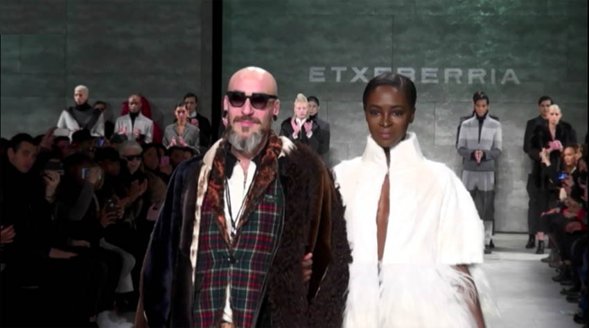 Basque fashion designer, Roberto Etxeberria, showed a new collection in New York in February 2015 (image EiTB)