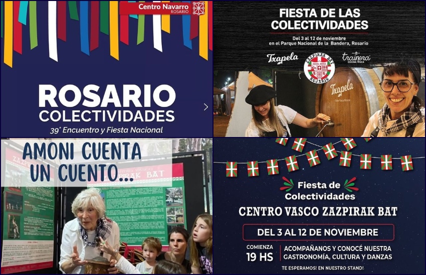 Centro Navarro y Zazpirak Bat: exhibición de nuestra danza, gastronomía y cultura en la 39° Fiesta Nacional de Colectividades de Rosario
