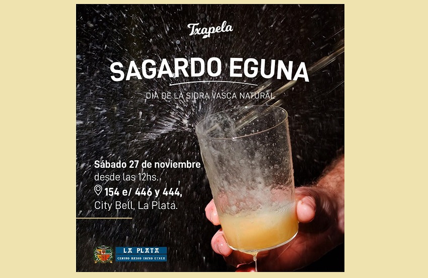 Primer Sagardo Eguna – Día de la Sidra Vasca Natural, organizado por Txapela y Euzko Etxea