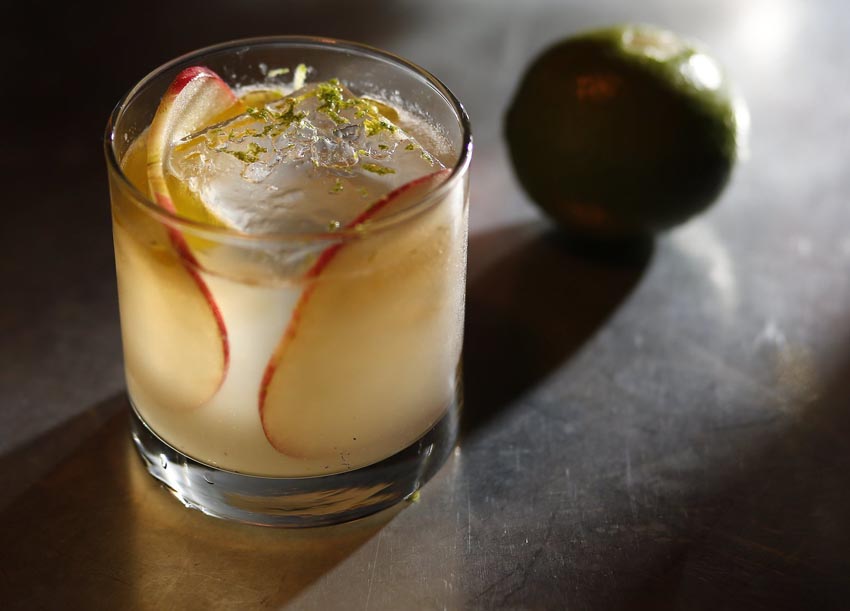 Txiki Manzana, a new cocktail made in Seattle with Basque cider (photos Sy Bean)