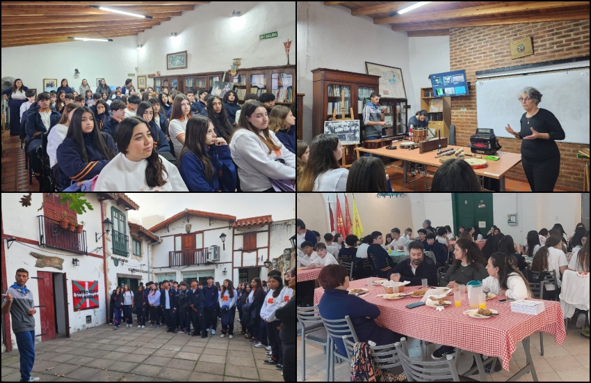 Colegio Americano Integral ikastetxeko ikasle eta irakasleek euskal kulturaren hainbat alderdiri buruzko hitzaldiak jaso zituzten San Nicolasko Euzkal Etxean, bertan paella dastatzera gonbidatuta