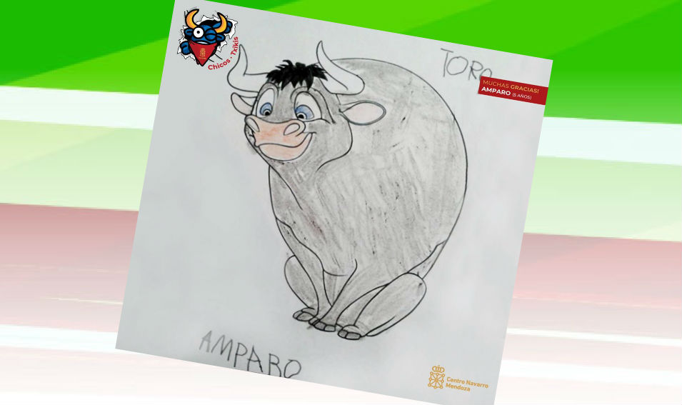 Children’s drawings from the Navarrese Center in Mendoza for San Fermin 2020