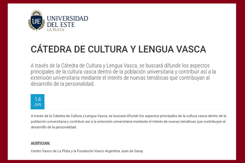 Cátedra de euskera y cultura vasca