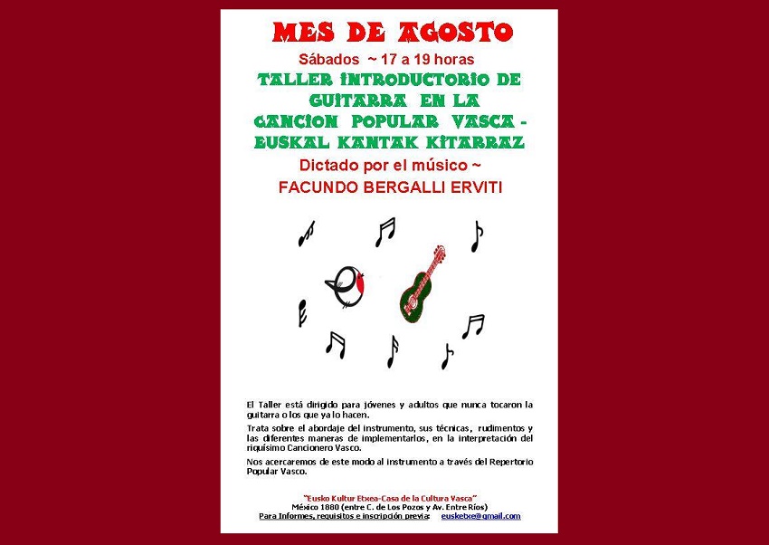 Afiche de promoción del Taller