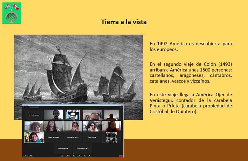 Image of the power-point of the Berastegi/Verastegui reunion organized by the Trujilloko Euskal Etxea on July 10th