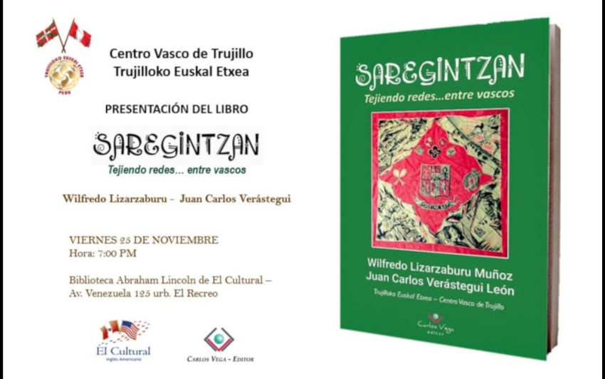 Wilfredo Lizarzaburu y Juan Carlos Verástegui son los autores de este libro que pretende aportar conocimiento y conceptos básicos sobre Euskal Herria y su diáspora a personas peruanas de ancestro o voluntad vasca