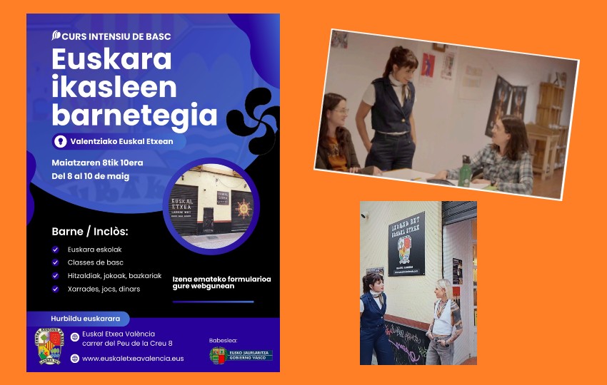 Valentziako Euskal Etxearen 2026ko Barnetegiaren kartela eta ETB1eko 'Tribuaren Berbak' saioaren bisita Valentzia eta Herrialde Katalanetara