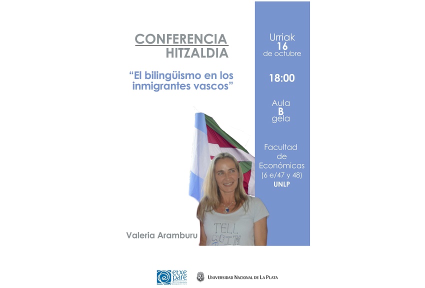 Invitación a la conferencia de Valeria Aramburu
