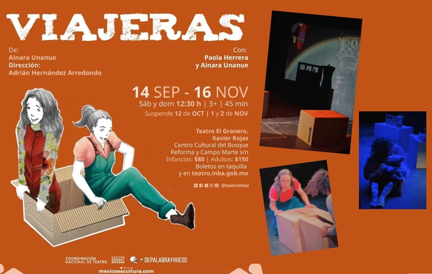 'Viajeras' antzezlana azaroaren 16ra arte ikus daiteke Mexiko Hirian, larunbat eta igandez