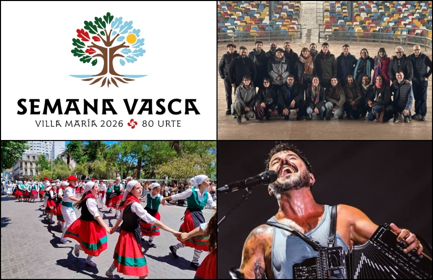 Argentinako euskal etxeetako dantzariek eta musikariek, Euskal Herriko pertsonaia nabarmenekin batera, Villa Marían egingo dute bat