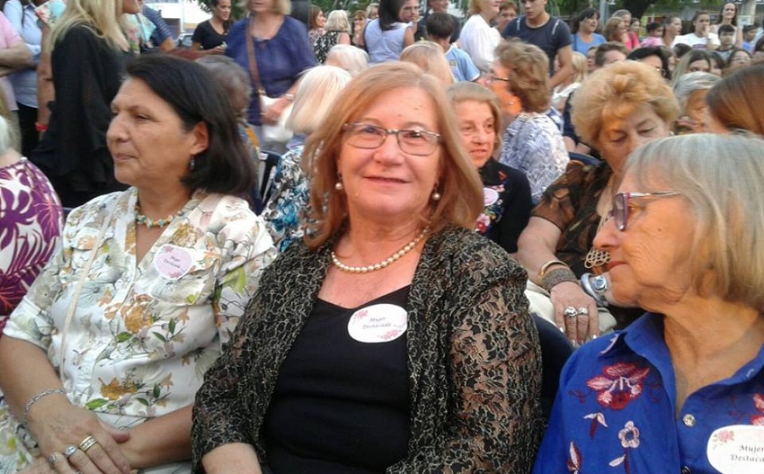 Alicia Itcea, one of the honorees at the 2018 Women’s Day event in Gral. Rodríguez