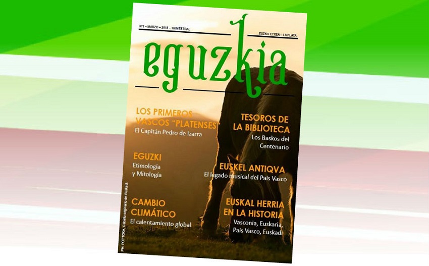 Cover of the new magazine “Eguzkia” from the Euzko Etxea in La Plata