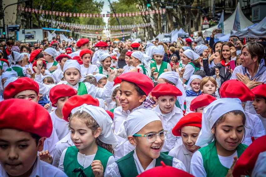 Txikis from the Euskal Echea School in Buenos Aires 2019 (photo Pedro de Erquiaga)