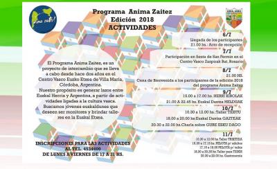 Programa 2018 'Anima zaitez!'