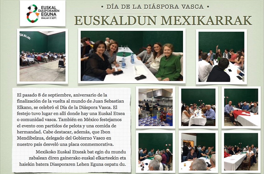 Day of the Basque Diaspora was also celebrated at the Euskal Etxea in Mexico City 