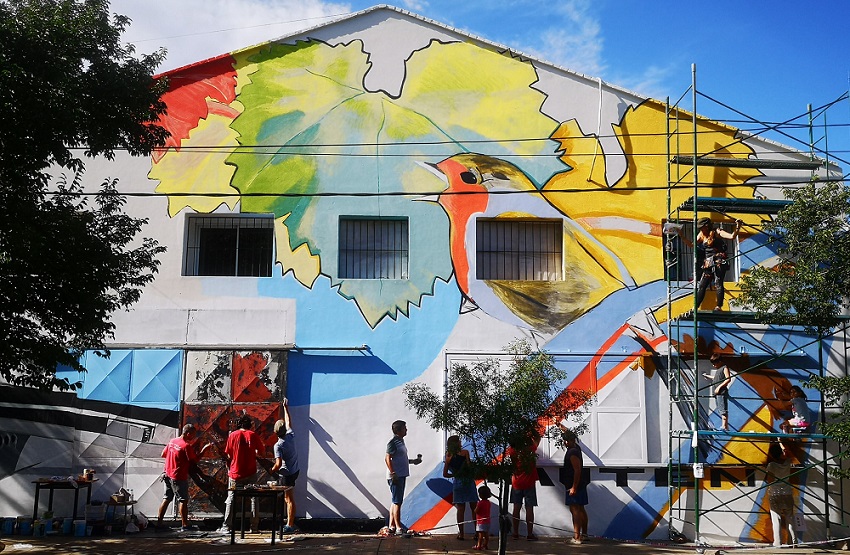 Proceso de realización del mural IV