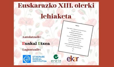 Concurso de Poesía en euskera 2025 organizado por la Euskal Etxea de Madrid