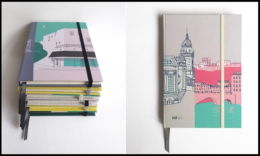 The line of notebooks “Gozatu,” with covers motivated and inspired by Basque, works by Iñaki Echeverria