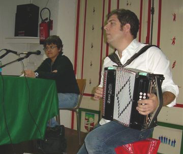 Itxaro Borda and Kepa Junkera at Euskal Etxea 